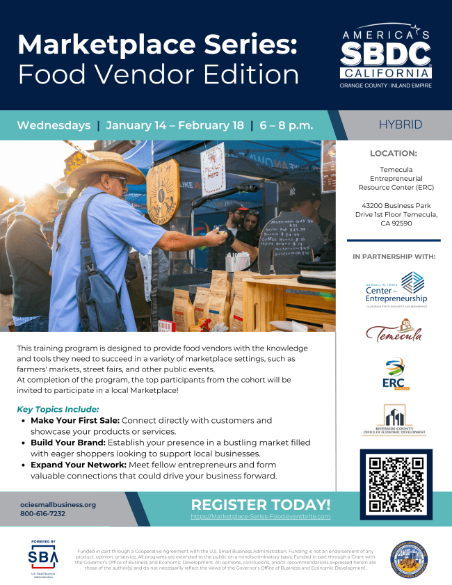 SBDC Marketplace Series: Food Vendor