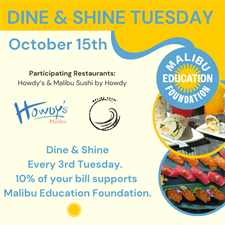 Dine & Shine Tuesday: Dine Out and Support Malibu Schools