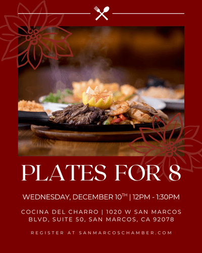 Plates for 8 Networking Lunch - Cocina Del Charro