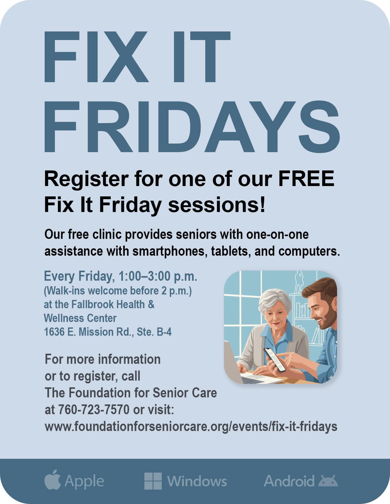 Free Fix It Fridays Technology Clinic Helps Seniors Master Their Devices