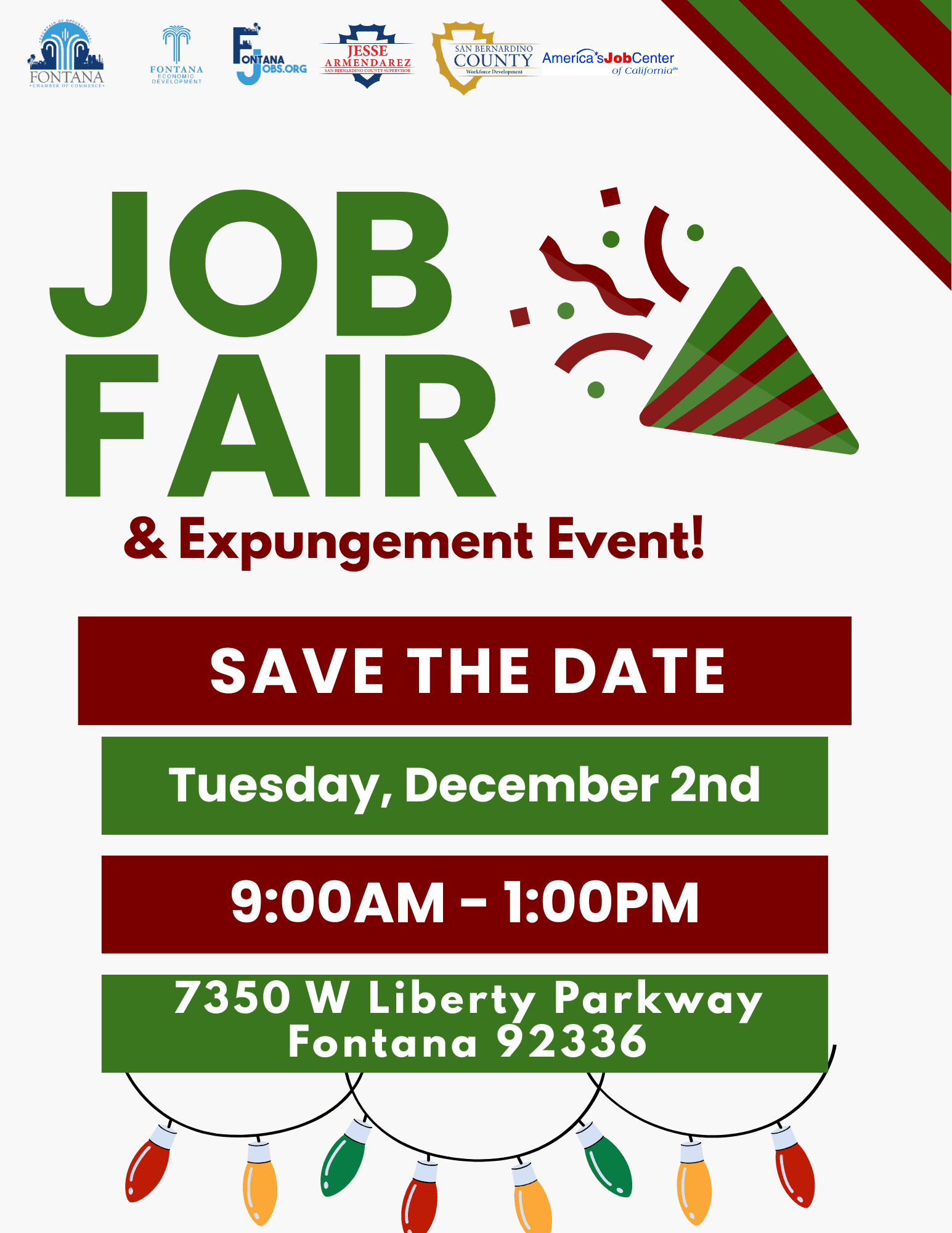 December 2025 Fontana Chamber - Job Fair (Employers/Resources)