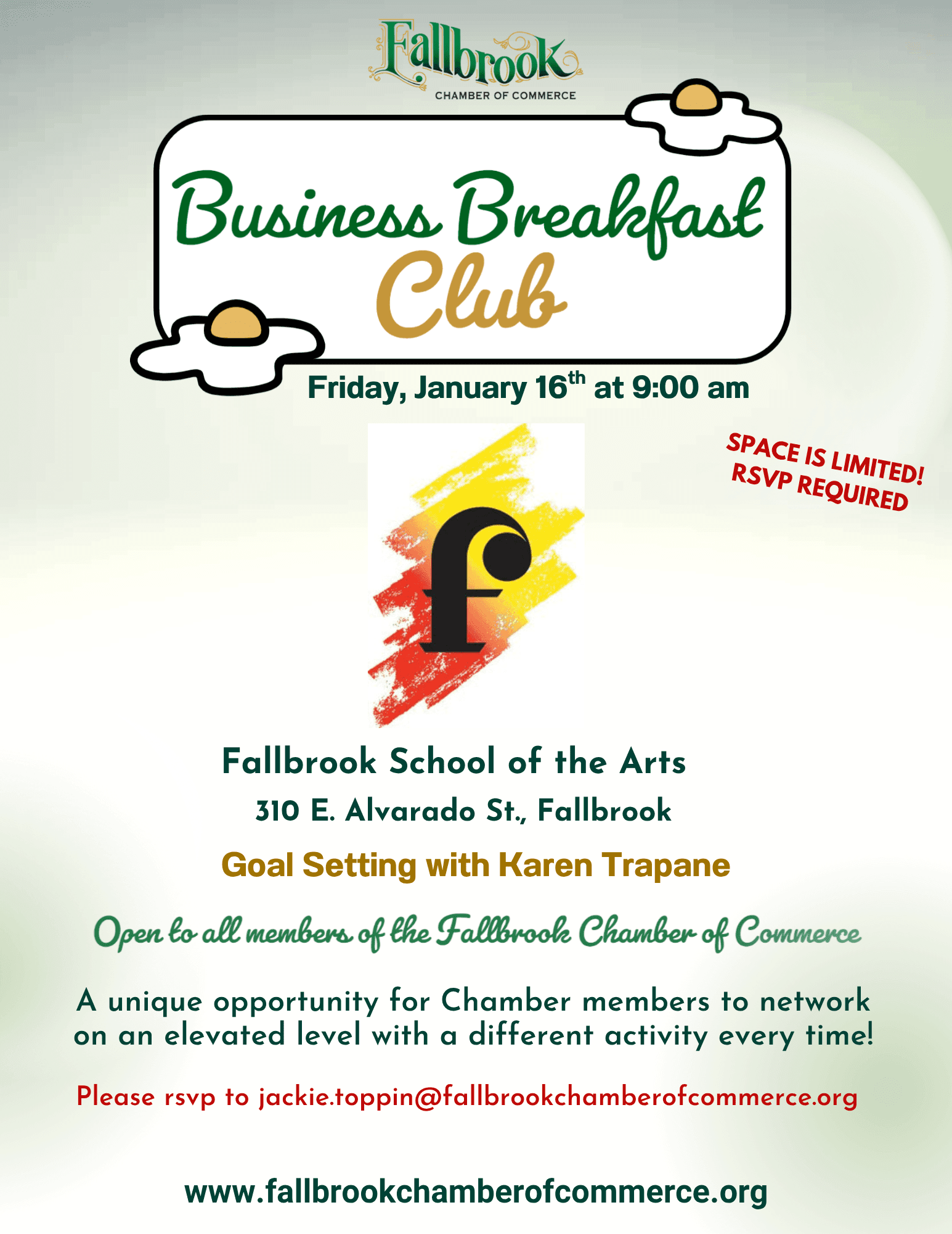 Business Breakfast Club at Fallbrook School of the Arts