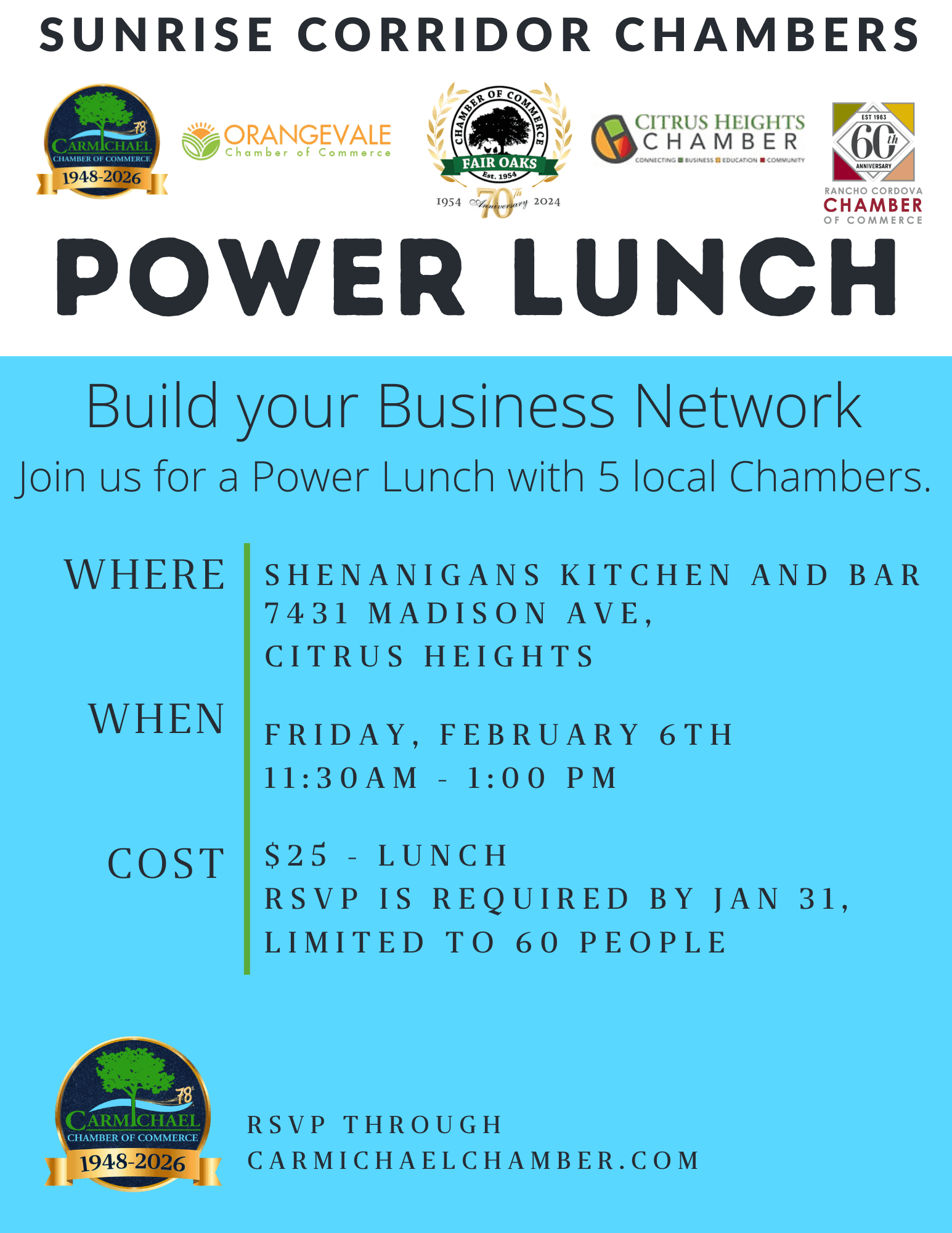 Sunrise Corridor Chamber Power Luncheon