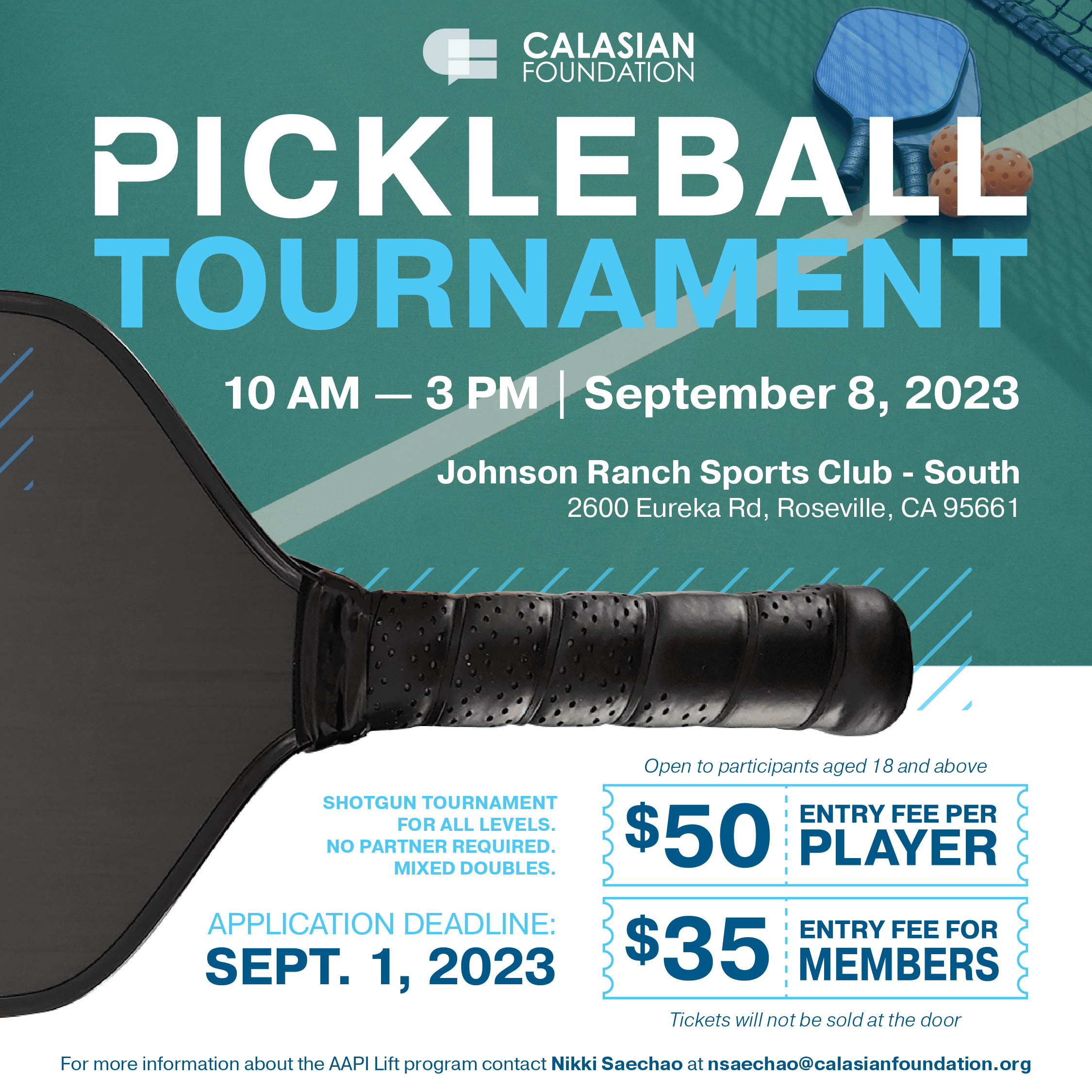 CalAsian Fundation’s Pickleball Tournament