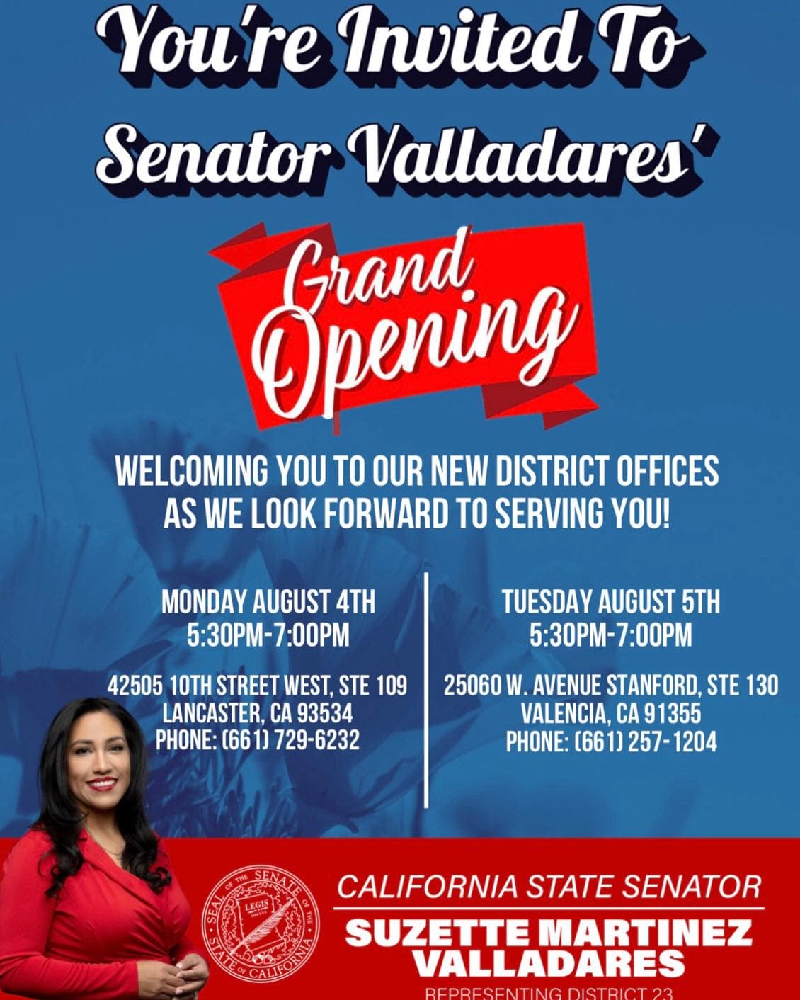 Sen Val Masters Senator Valladares’ District Offices Grand Opening | MyGovTools.org